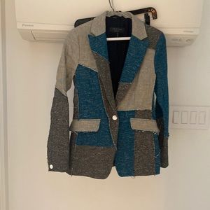 rag & bone patchwork blazer